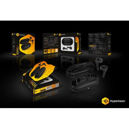CONNECT IT HEP-5300-BK - Trådlös earphones Med en mikrofon 300 mAh svart
