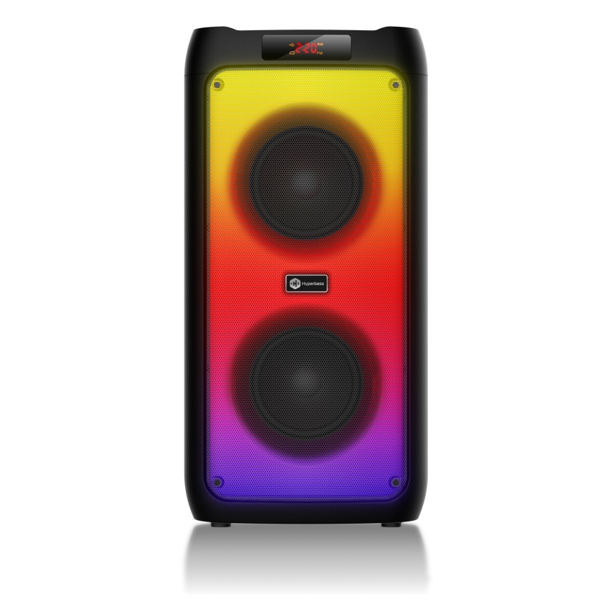 CONNECT IT HSP-3050-BK - LED Trådlös högtalare med mikrofon 60W/5V 4500 mAh svart + fjärrkontroll