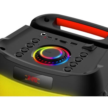 CONNECT IT HSP-3050-BK - LED Trådlös högtalare Med en mikrofon 60W/5V 4500 mAh svart + fjärrkontroll