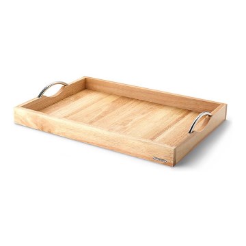 Continenta C3011 - Bricka med metallhandtag 53x36 cm fikonträd