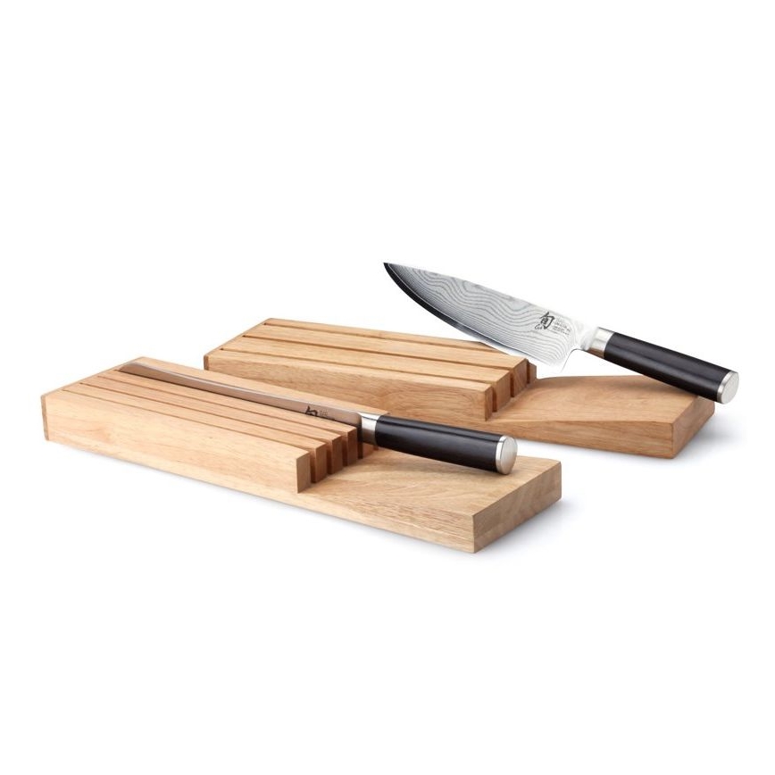 Continenta C30518 - Knivorganisatör 39x11x3,5 cm gummiträ
