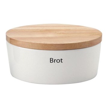 Continenta C3930 - Brödbehållare 13,5x30 cm vit/beige