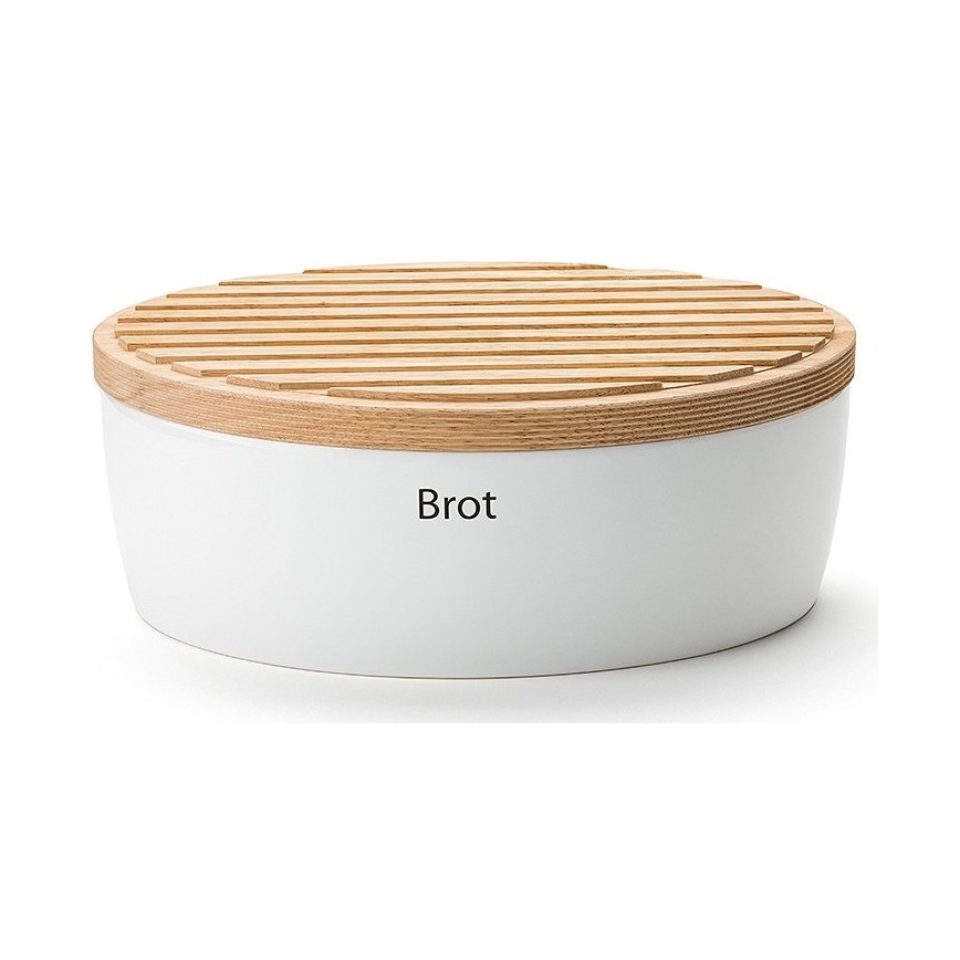 Continenta C3930 - Brödbehållare 13,5x30 cm vit/beige
