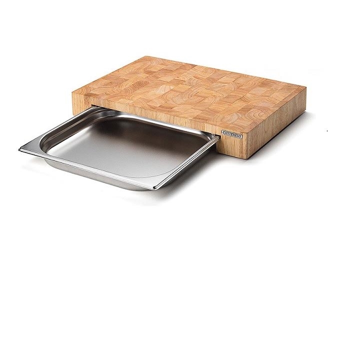 Continenta C4027 - Köksskärbräda med skål 48x32,5 cm gummifikon