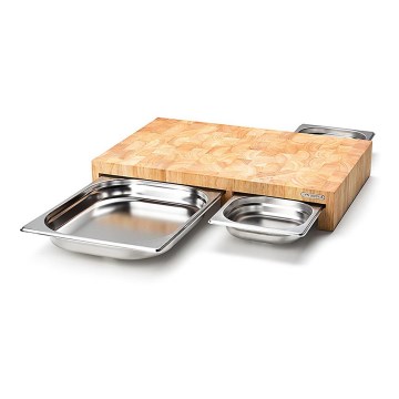 Continenta C4028 - SET 1x Kök skärbräda 50x32,5 cm + 3x skål gummi fig