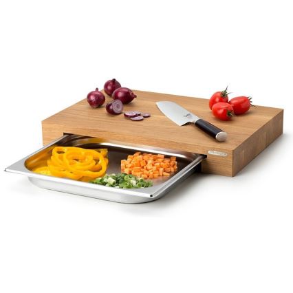 Continenta C4110 - Köksskärbräda med skål 39x27 cm ek