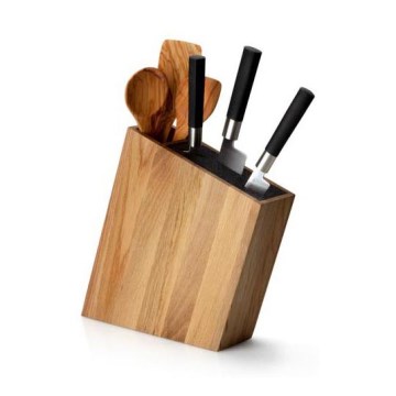 Continenta C4151 - Knivställ with a flexi insert and compartment 31x8x24,5 cm ek