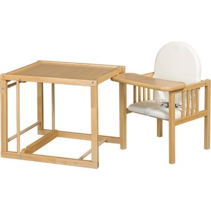 COSING - Barnmatstol 2 i 1 Viktoria bok/vit