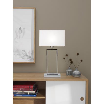 Cottex - Bordslampa KENSINGTON 1xE14/40W/230V silverfärgad