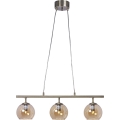 Cottex - Hänglampa på kabel CAPELLA 3xE14/40W/230V rökfärgad/brun