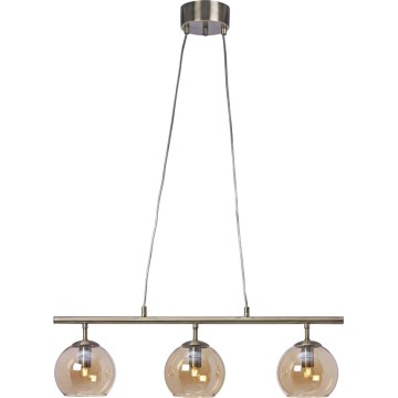 Cottex - Hänglampa på kabel CAPELLA 3xE14/40W/230V rökfärgad/brun