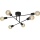 Cottex - Påbyggd taklampa BATON 6xE27/60W/230V svart