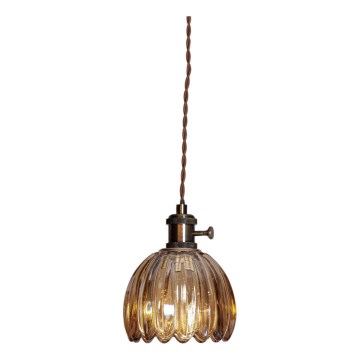 Cottex - Pendellampa med kabel NORA 1xE14/5W/230V brun
