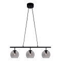 Cottex - Pendellampa med vajer CAPELLA 3xE14/40W/230V rökfärgad/svart