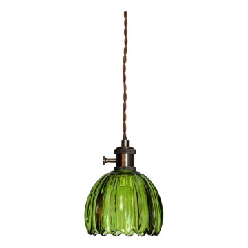 Cottex - Pendellampa NORA med kabel 1xE14/5W/230V grön
