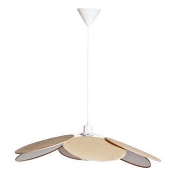 Cottex - Pendellampa på kabel WINF 1xE27/8W/230V beige/vit