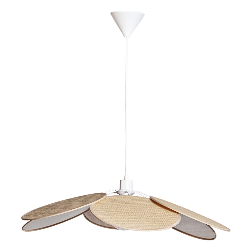 Cottex - Pendellampa på kabel WINF 1xE27/8W/230V beige/vit