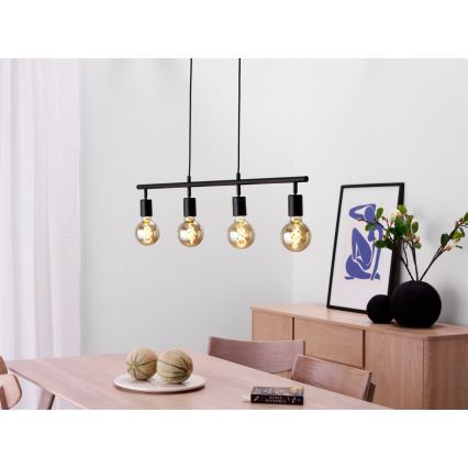 Cottex - Taklampa på vajer ARC 4xE27/60W/230V