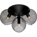 Cottex - Taklampa CAPELLA 3xE14/40W/230V Ø 37 cm rökfärgad/svart