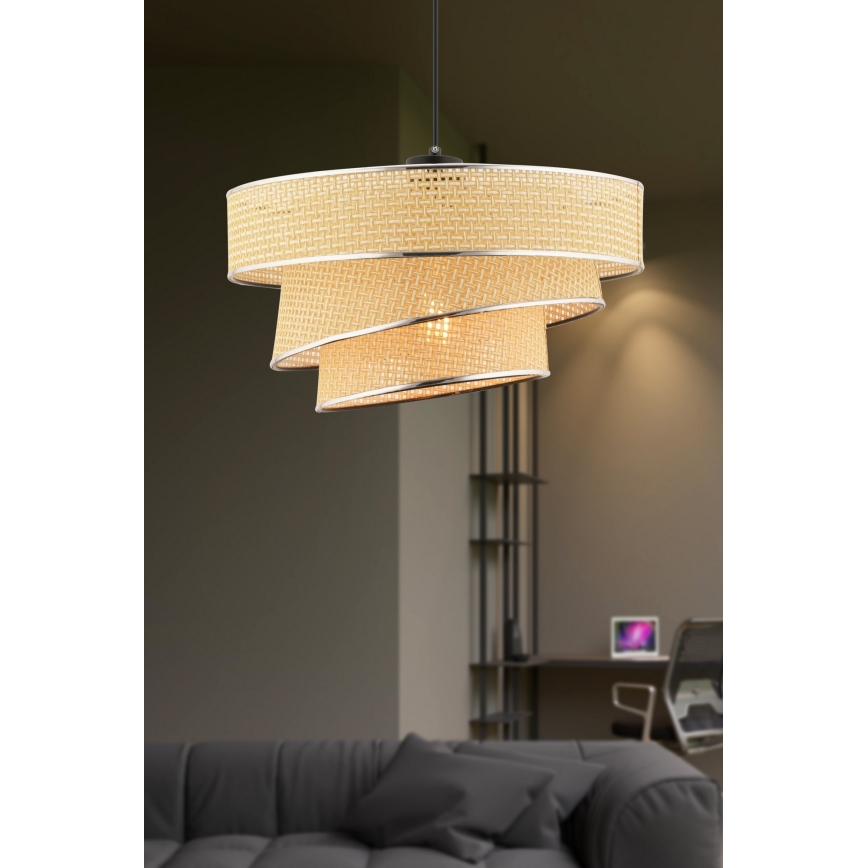 Couper Pendellampa 1xE27/60W/230V Beige/Blank Chrome