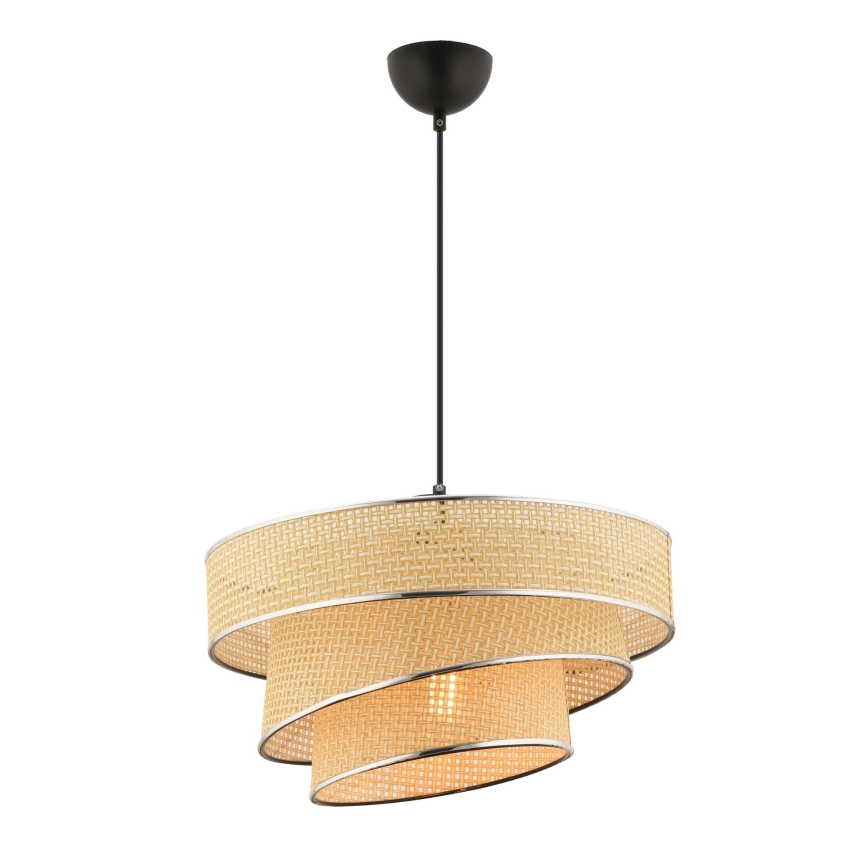 Couper Pendellampa 1xE27/60W/230V Beige/Blank Chrome