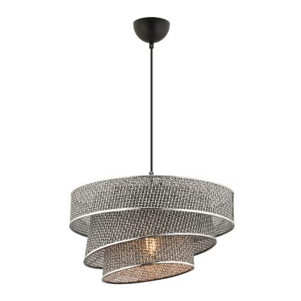 Couper Pendellampa 1xE27/60W/230V Grå/Blankt Chrome