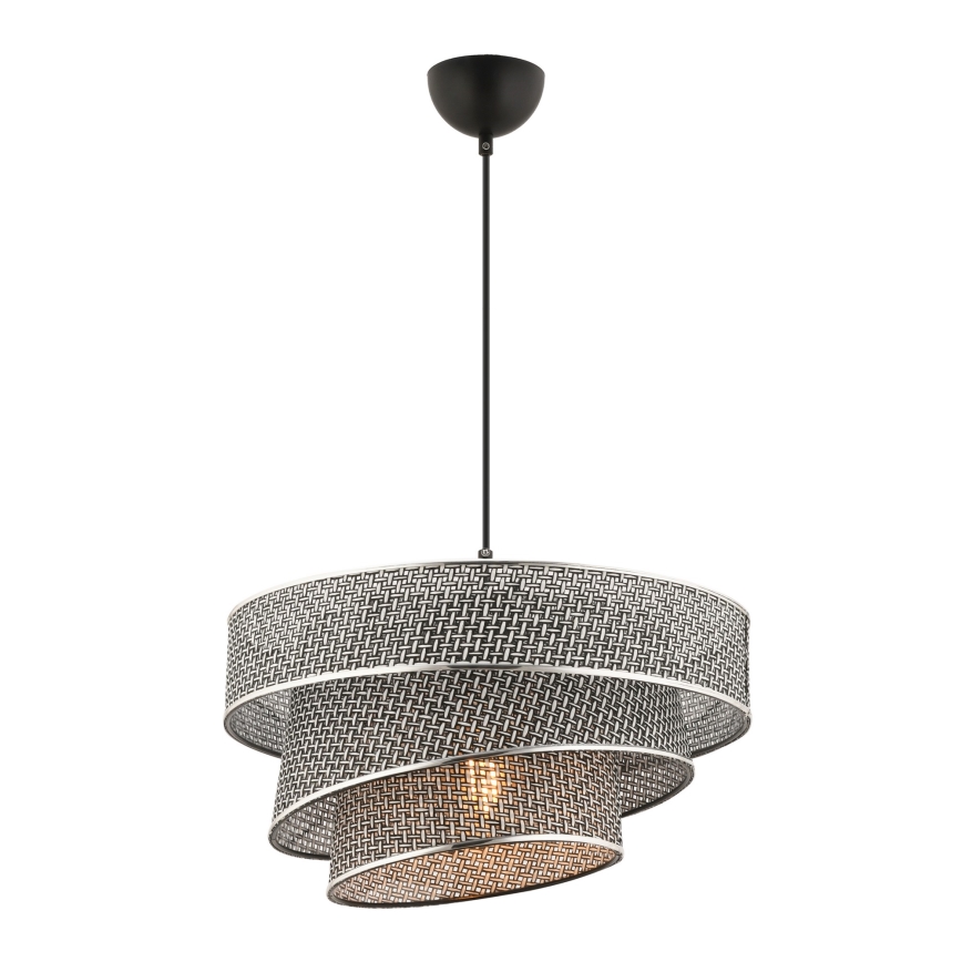 Couper Pendellampa 1xE27/60W/230V Grå/Blankt Chrome