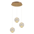 CREMONA LED Pendellampe 3xLED/5W/230V 3000K Guld