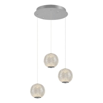 CREMONA LED Pendellampe 3xLED/5W/230V 3000K Matt Chrome