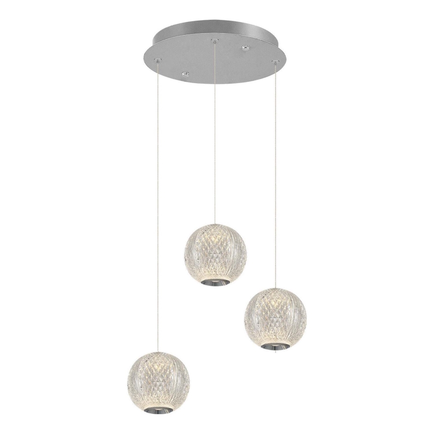 CREMONA LED Pendellampe 3xLED/5W/230V 3000K Matt Chrome