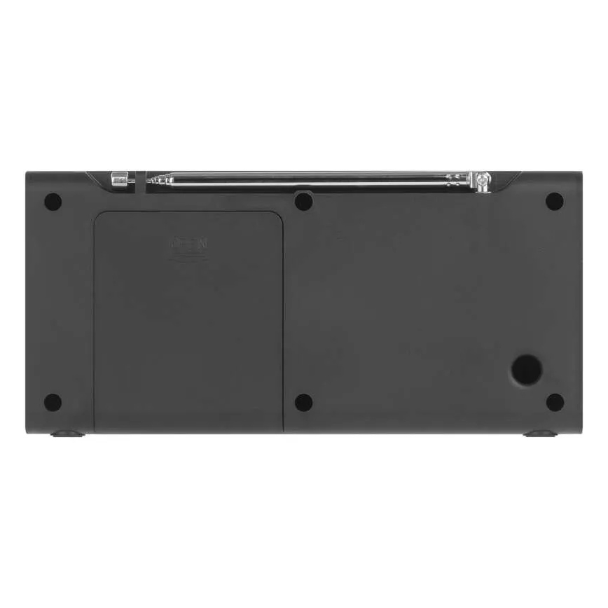DAB DAB+ FM-radio 3W/5V/4xAA svart