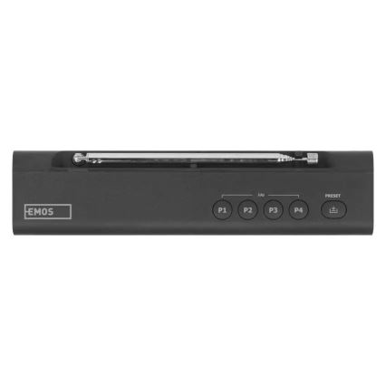 DAB DAB+ FM-radio 3W/5V/4xAA svart