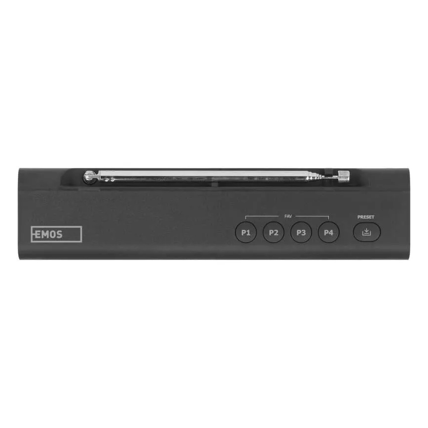 DAB DAB+ FM-radio 3W/5V/4xAA svart