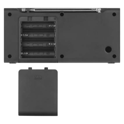 DAB DAB+ FM-radio 3W/5V/4xAA svart