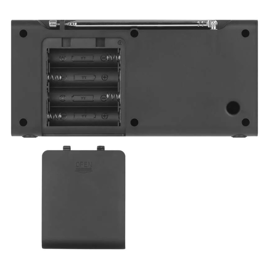 DAB DAB+ FM-radio 3W/5V/4xAA svart