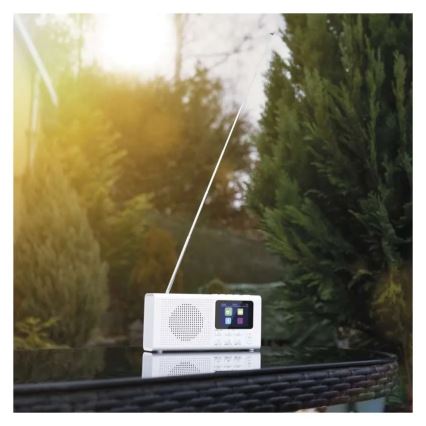 DAB DAB+ FM-radio 3W/5V/4xAA vit