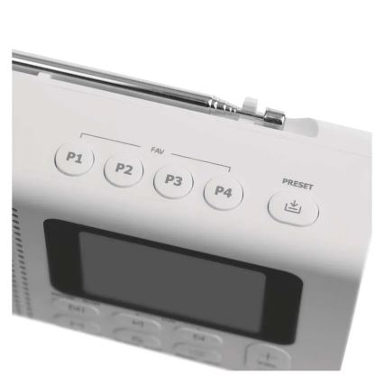 DAB DAB+ FM-radio 3W/5V/4xAA vit