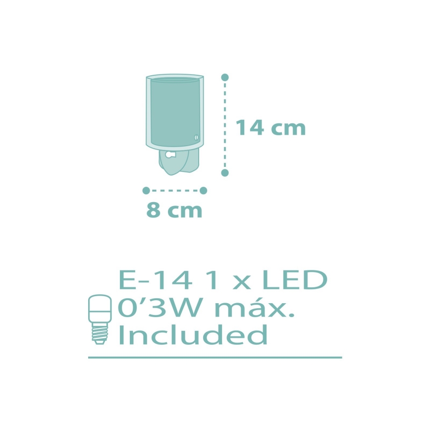 Dalber 41005H - LED-lampa Uttag  DOTS 1xE14/0,3W/230V
