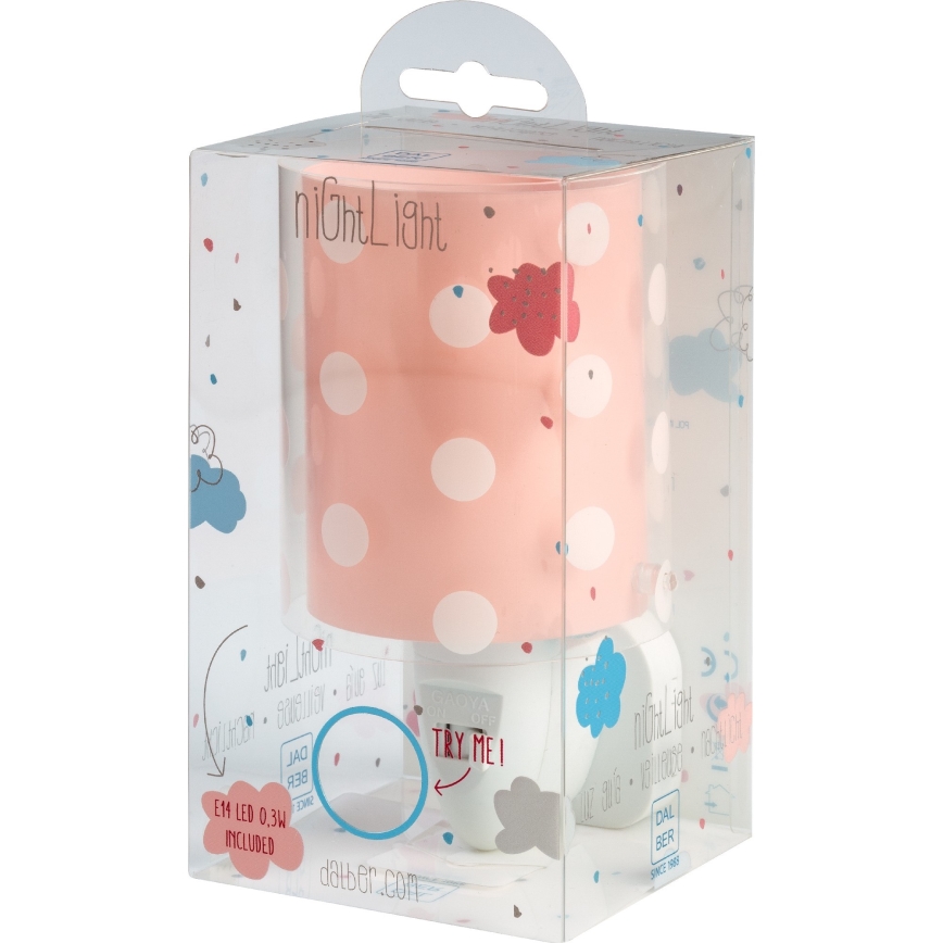 Dalber 41005S - LED-nattlampa för vägguttag DOTS 1xE14/0,5W/230V