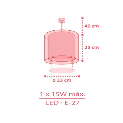 Dalber 41192 - Barntaklampa RAINBOW 1xE27/15W/230V, flerfärgad