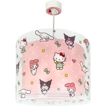 Dalber 41252 - Taklampa för barn HELLO KITTY&FRIENDS 1xE27/15W/230V rosa