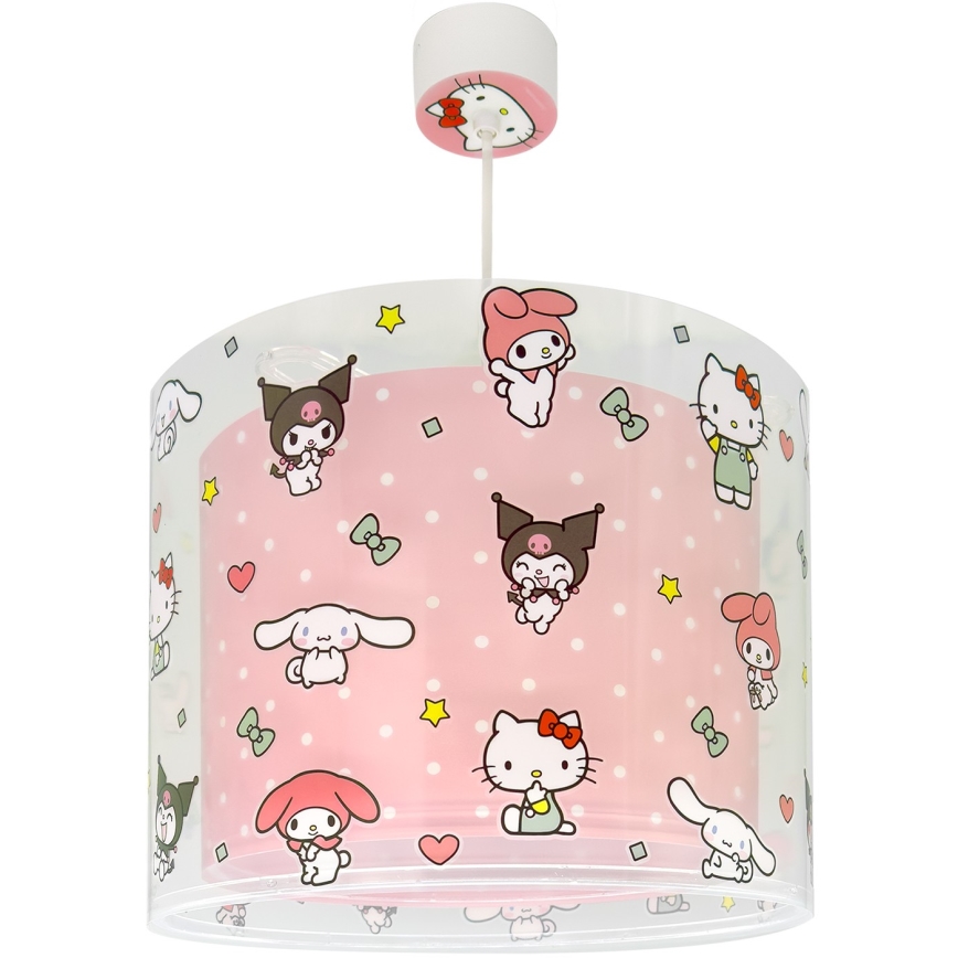 Dalber 41252 - Taklampa för barn HELLO KITTY&FRIENDS 1xE27/15W/230V rosa