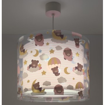 Dalber 41572S - Taklampa för barn BABY TEDDY 1xE27/15W/230V rosa