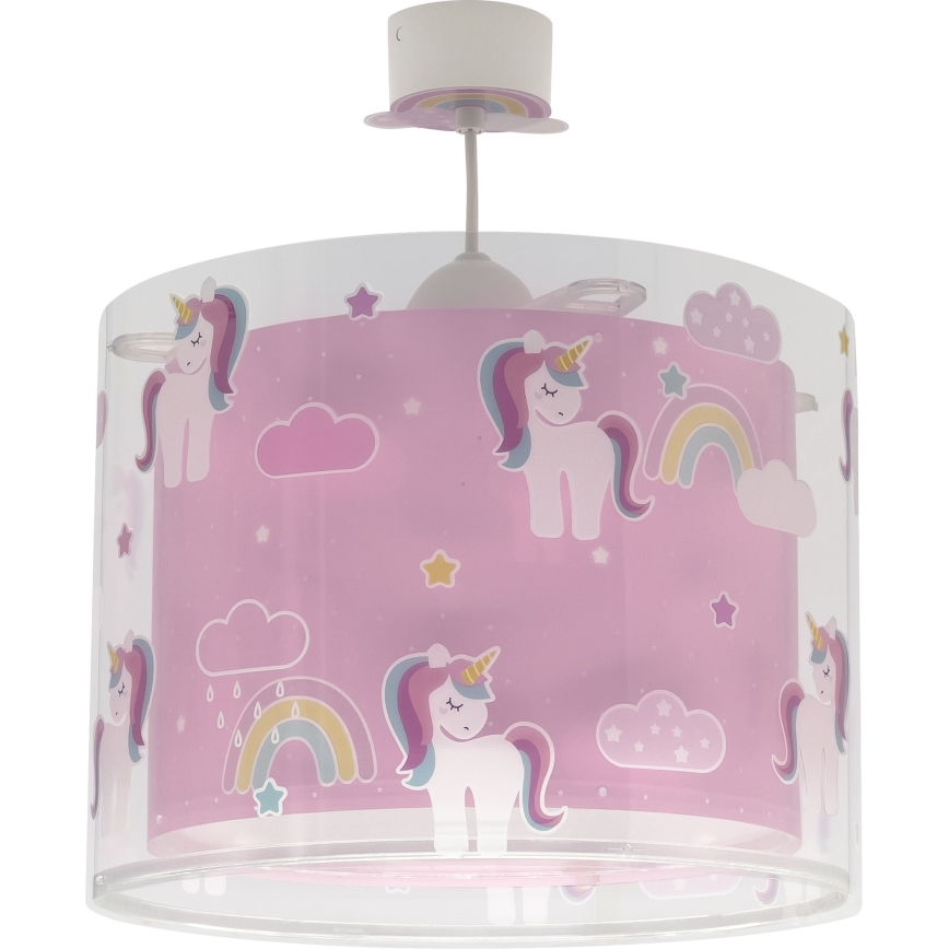 Dalber 41592 - Ljuskrona för barn UNICORNS 1xE27/60W/230V