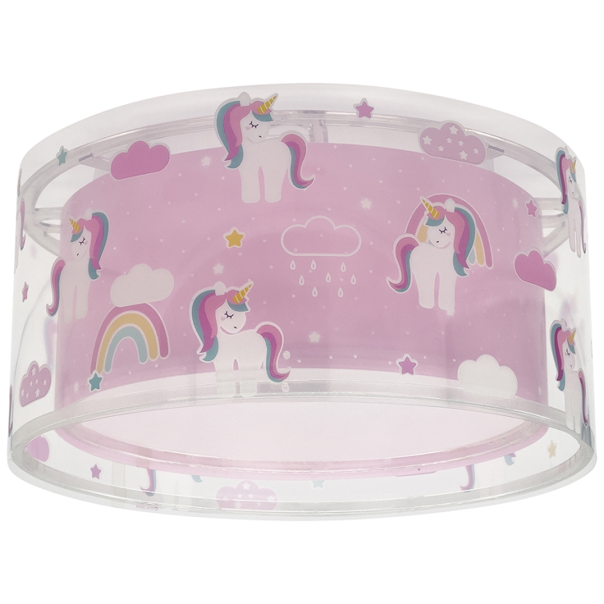 Dalber 41596 - Takbelysning för barn UNICORNS 2xE27/60W/230V