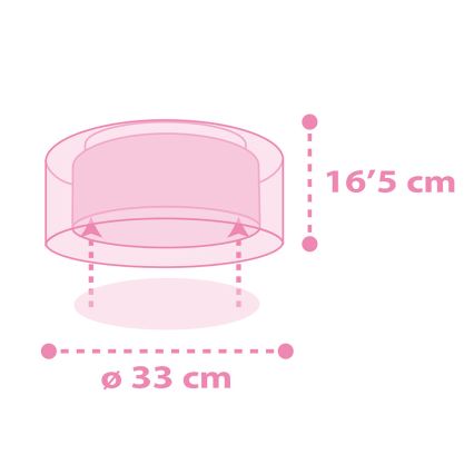 Dalber 41596 - Takbelysning för barn UNICORNS 2xE27/60W/230V