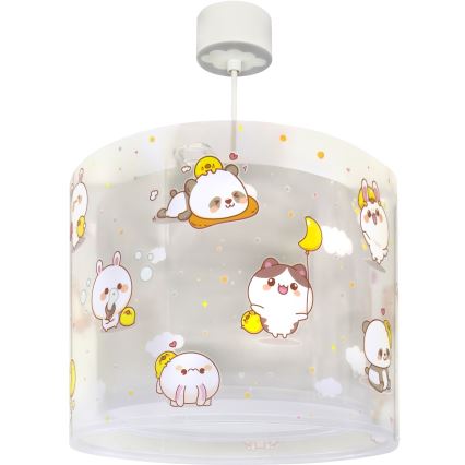 Dalber 41762E - Barnlampa KAWAII FRIENDS 1xE27/15W/230V grå