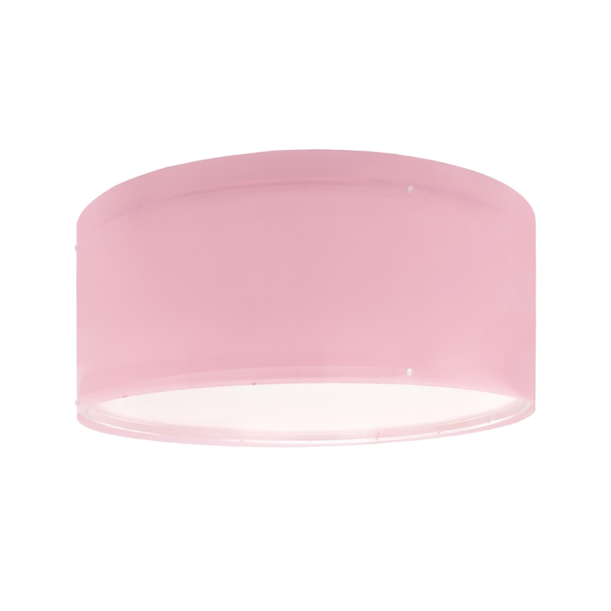 Dalber 42006S - Takbelysning för barn COLOR LIGHT 2xE27/15W/230V rosa