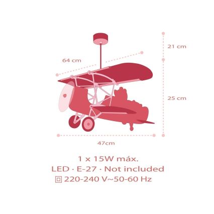 Dalber 54572 - Barnlampa LITTLE TEDDY 1xE27/15W/230V