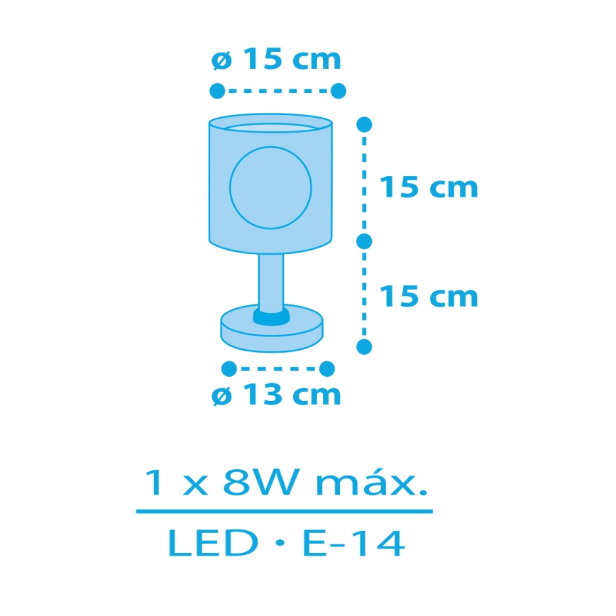 Dalber 60651 - Lampa för barn PIRAT ISLAND 1xE14/8W/230V